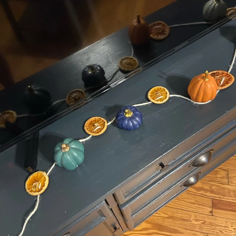 Dry Orange Garland, 30 feet